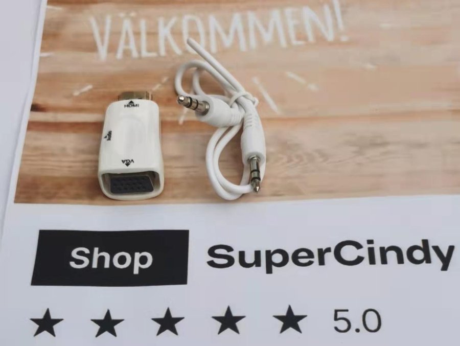 HDMI till VGA-kabeladapter bärbar aktiv ljudöverföringsomvandlarkabel