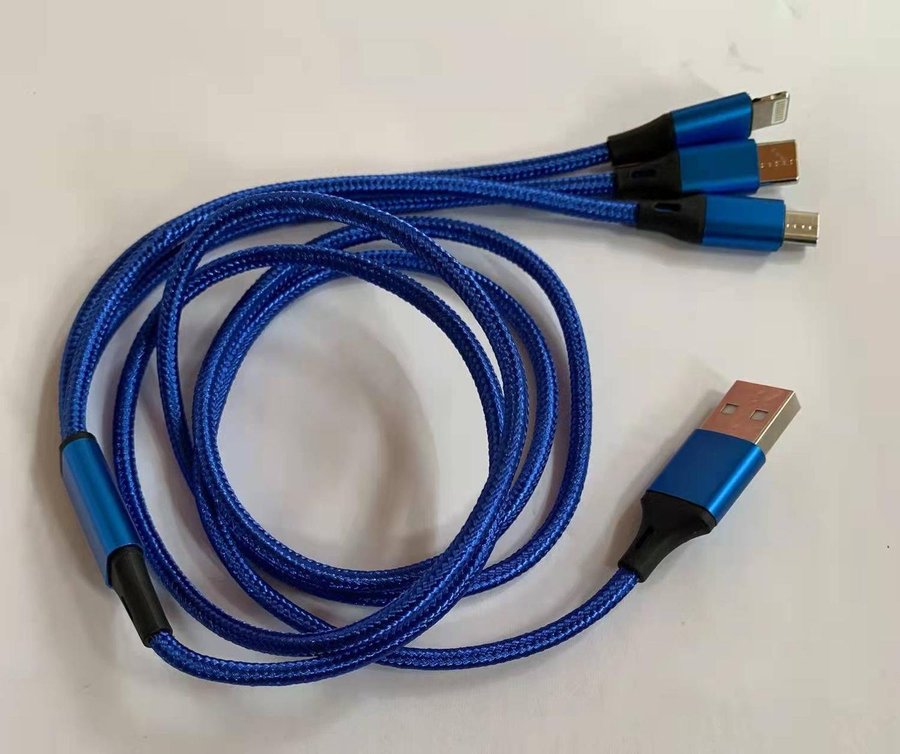 3 i 1 usb charging cable Multi USB-kabel 3 i 1 flera laddningskablar