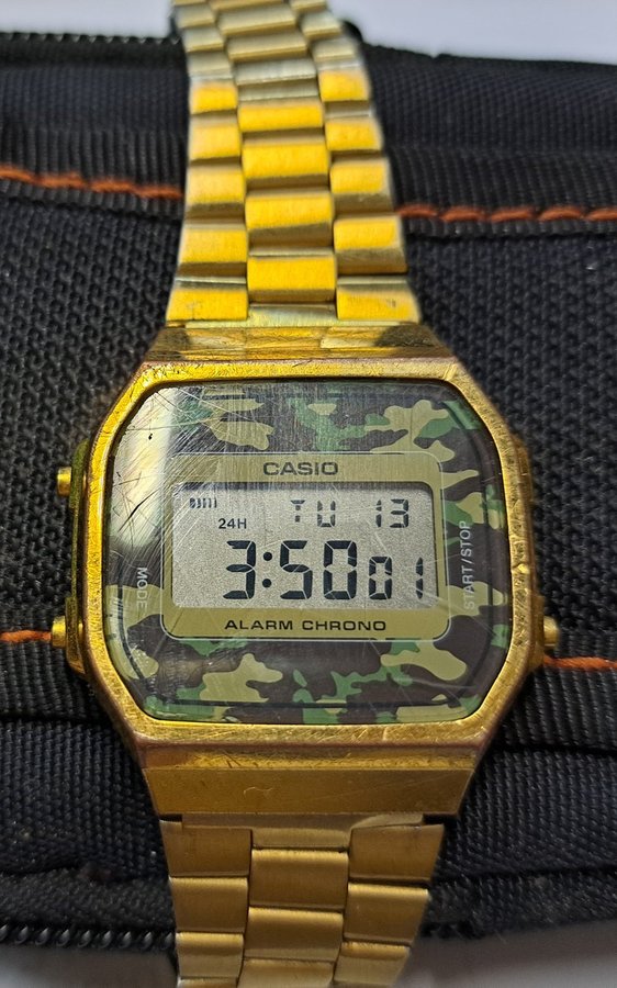 Casio A168wegc-3ef Casio Collection A168 Camouflage lac watch