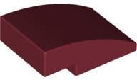 Dark Red Slope Curved 3 x 2 - LEGO - 24309