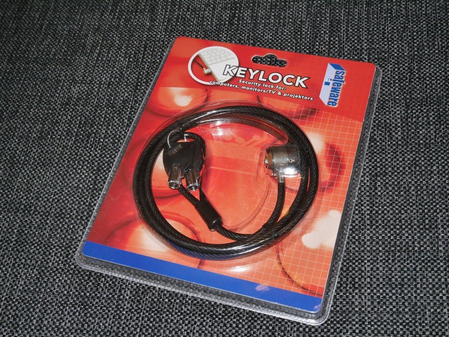 Keylock Security Cable Notebook Lock / Vajerlås för laptop / NYTT