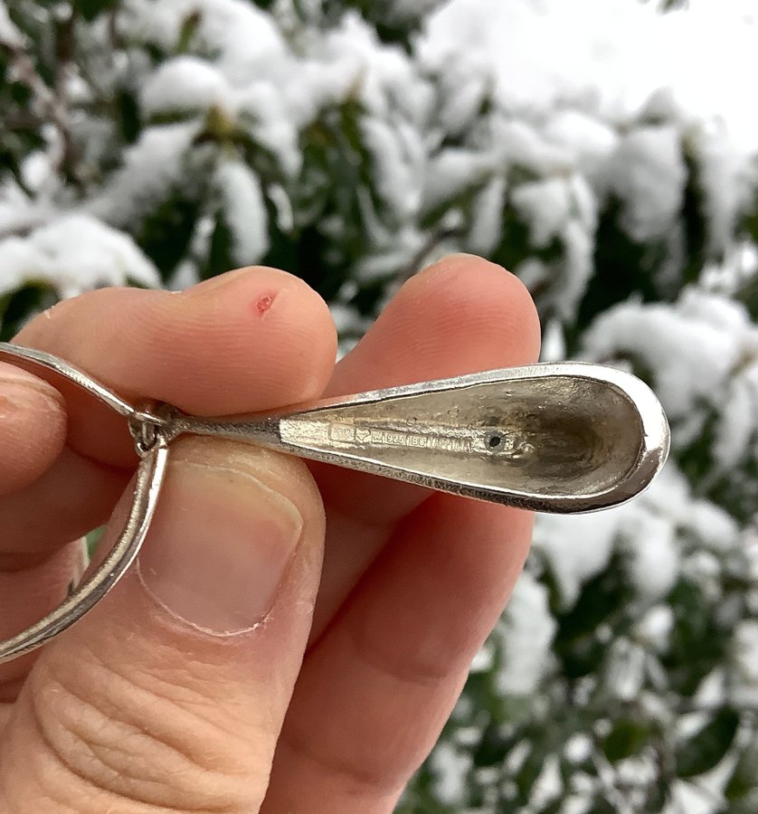 Ovanligt Vintage Finland Lapponia Silver Halsband Björn Weckström 52 cm år 1979