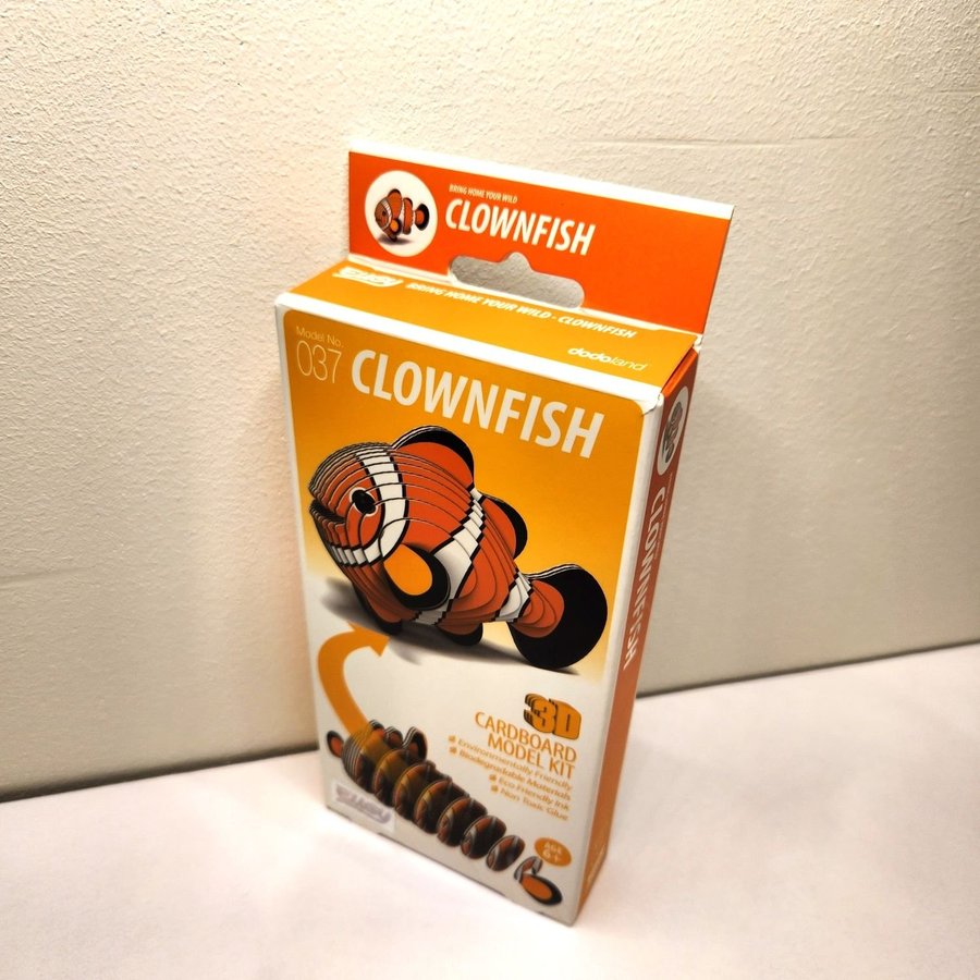 Clownfish 3D Cardboard Model Kit Eugy Model No 037