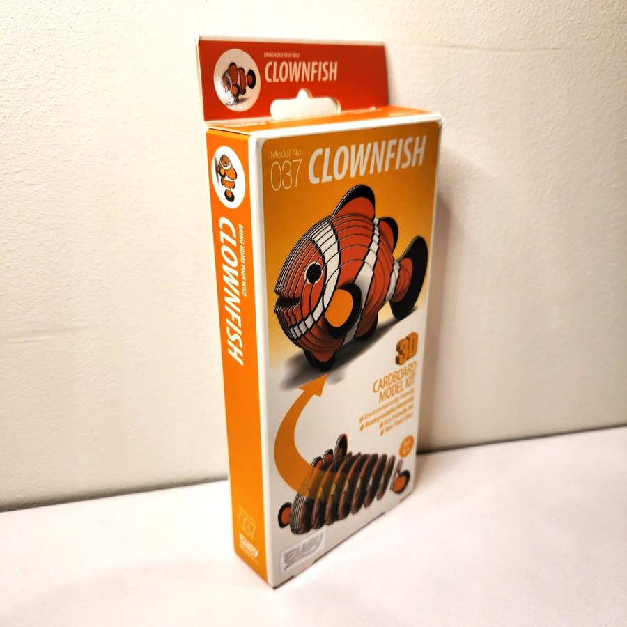 Clownfish 3D Cardboard Model Kit Eugy Model No 037