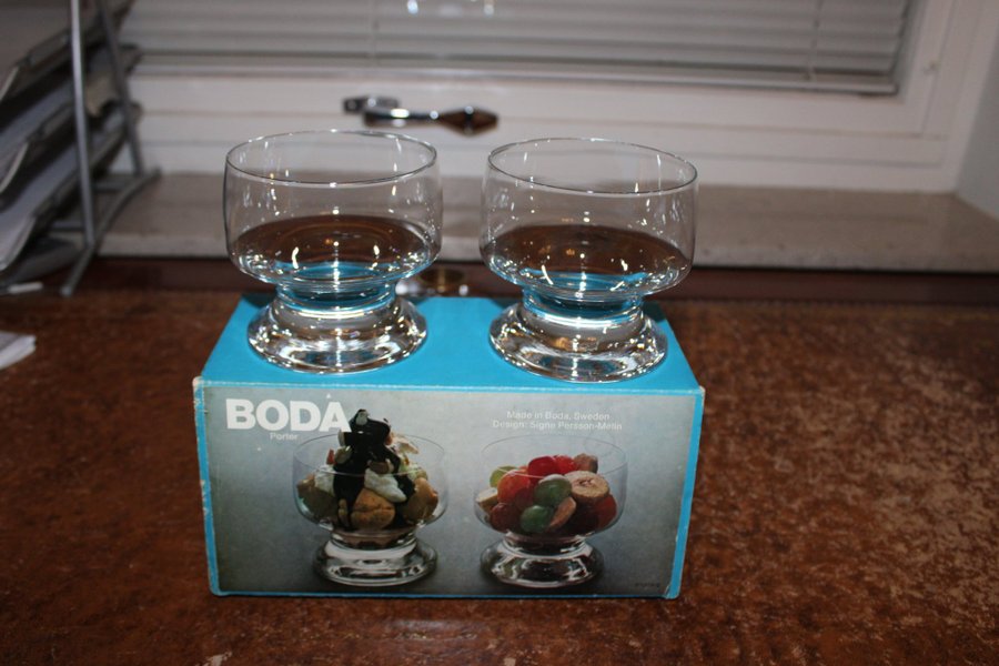 Boda Porter 4 dessertskålar/copueglas Signe Persson- Melin