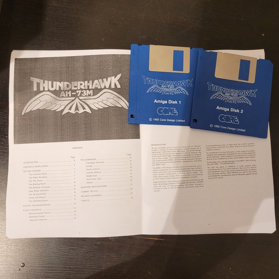 THUNDERHAWK Core Design Limited / Commodore Amiga Diskett / FUNKTIONSTESTAT