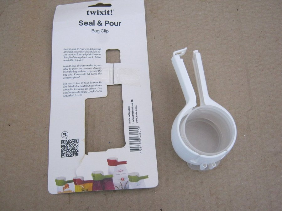 Påsförslutare - Twixit Seal  Pour Bag Clip **Ny**