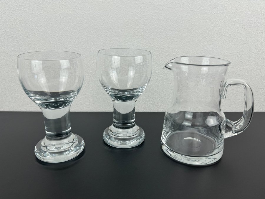 Kosta Boda Ballad | Bertil Vallien | 2 st Glas  1 st Karaff