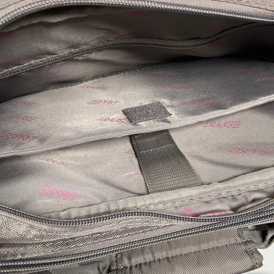 Esprit Dator Väska Grå/Rosa Laptop Case Carry-on Bag Axelremsveska