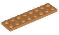 Medium Nougat Plate 2 x 8 - LEGO - 3034