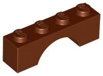 Reddish Brown Arch 1 x 4 - LEGO - 3659