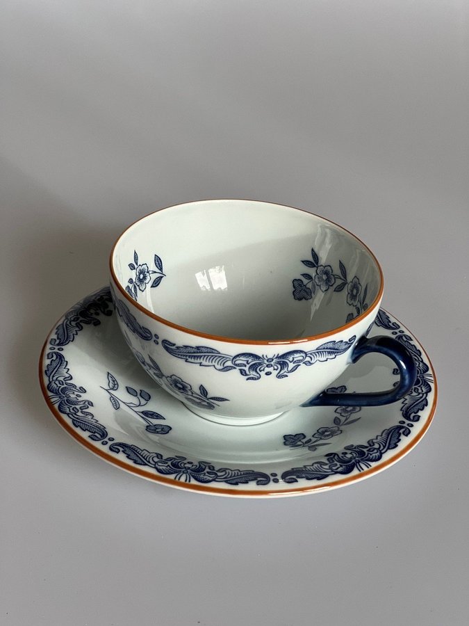 Kaffekopp med fat-Rörstrand -Ostindia-design Nils Emil Lundström 1933