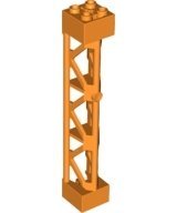 Orange Support 2 x 2 x 10 Girder Triangular Vertical - Type 4 - 3 - LEGO - 95347