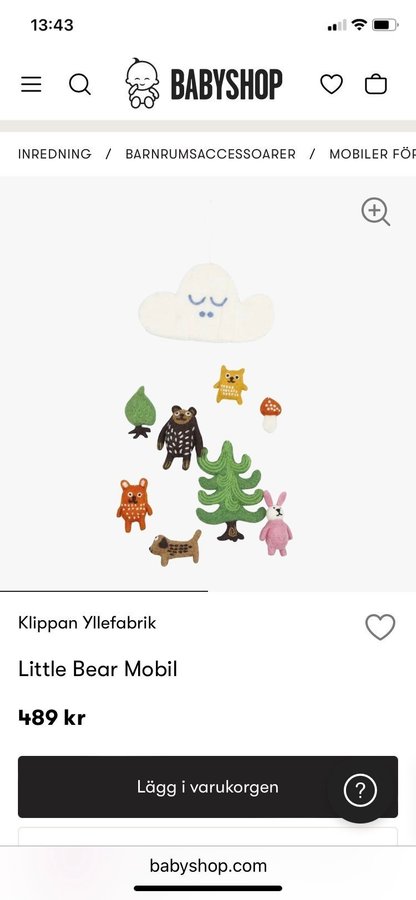 Klippan Yllefabrik Little Bear Mobil