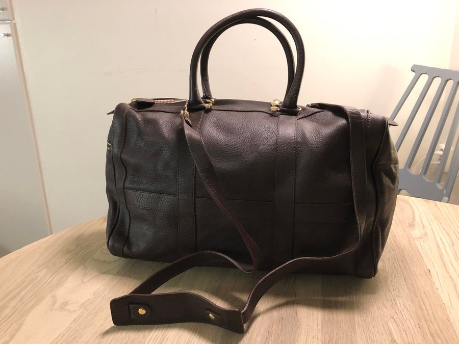 MY SUELLY PARIS STOR BAG ÄKTA SKINN/LÄDER SKINNVÄSKA WEEKENDBAG VÄSKA FRANCE