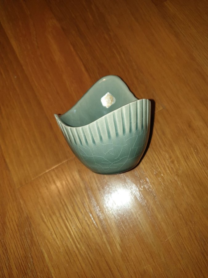 Syco keramik mintgrön eller blå 50-tal 60-tal vintage retro skål prydnad