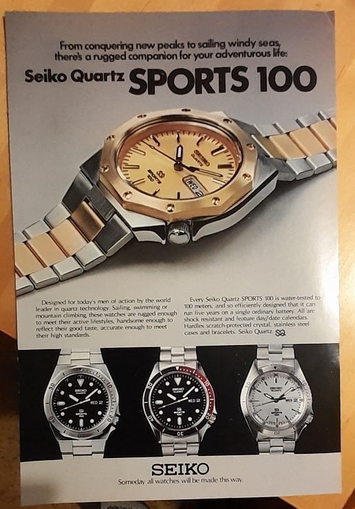 Seiko Sports 100 USA annons från 1978