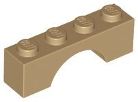 Dark Tan Arch 1 x 4 - LEGO - 3659