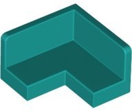 Dark Turquoise Panel 2 x 2 x 1 Corner - LEGO - 91501