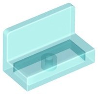 Trans-Light Blue Panel 1 x 2 x 1 with Rounded Corners - LEGO - 4865b