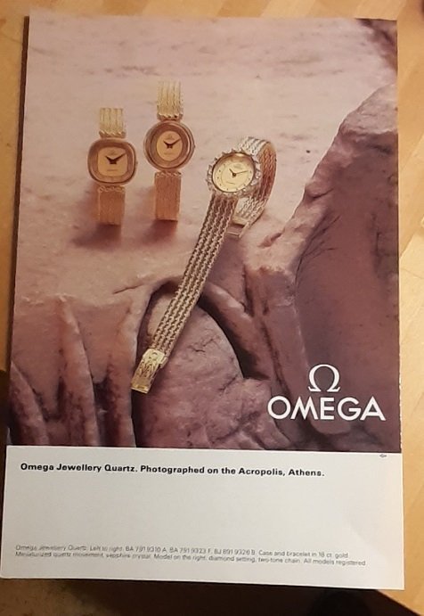Omega Jewellery Collection USA annons från 1980