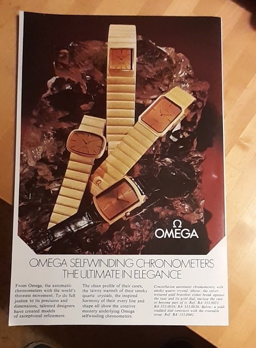 Omega Contellation Chronometers USA annons från 1973