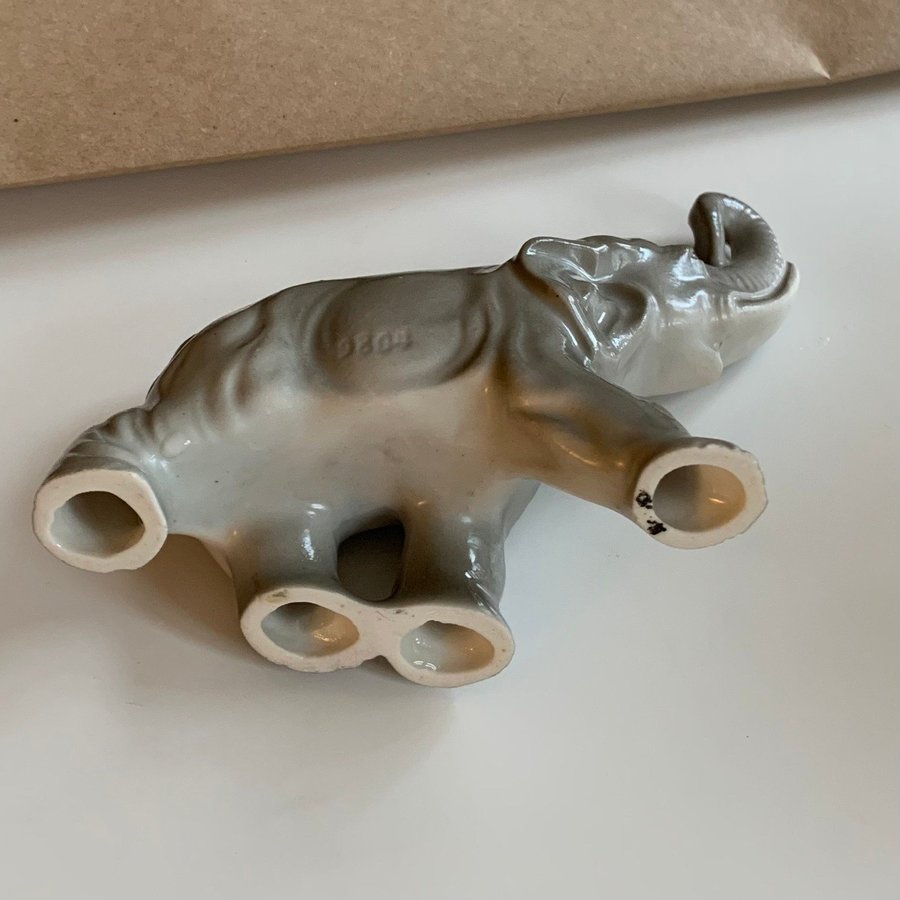 Figurin vintage grå Elefant