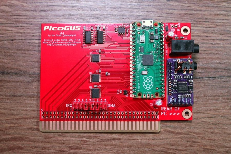 PicoGus - Gravis UltraSound Emulation på Raspberry pi pico - GUS ADLIB TANDY