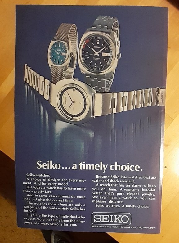 Seiko USA annons från 1972