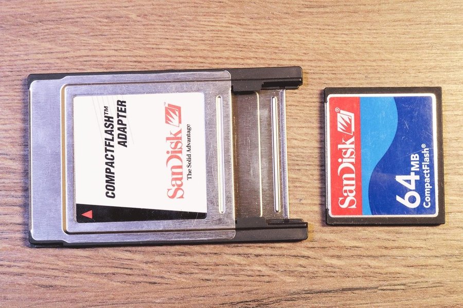 PC <> Amiga 600 / 1200 Transfer PCMCIA + 64mb CF kort compactflash