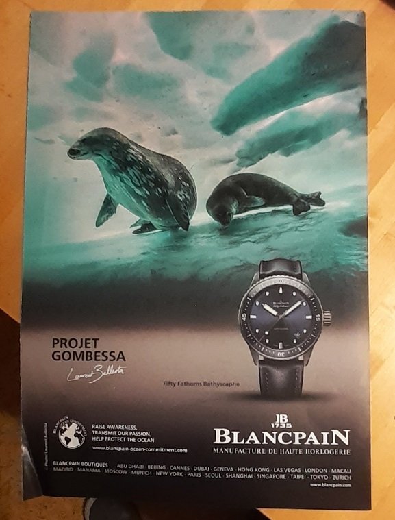 Blancpain 50 Fathoms Batyhyscaphe USA annons från 2002