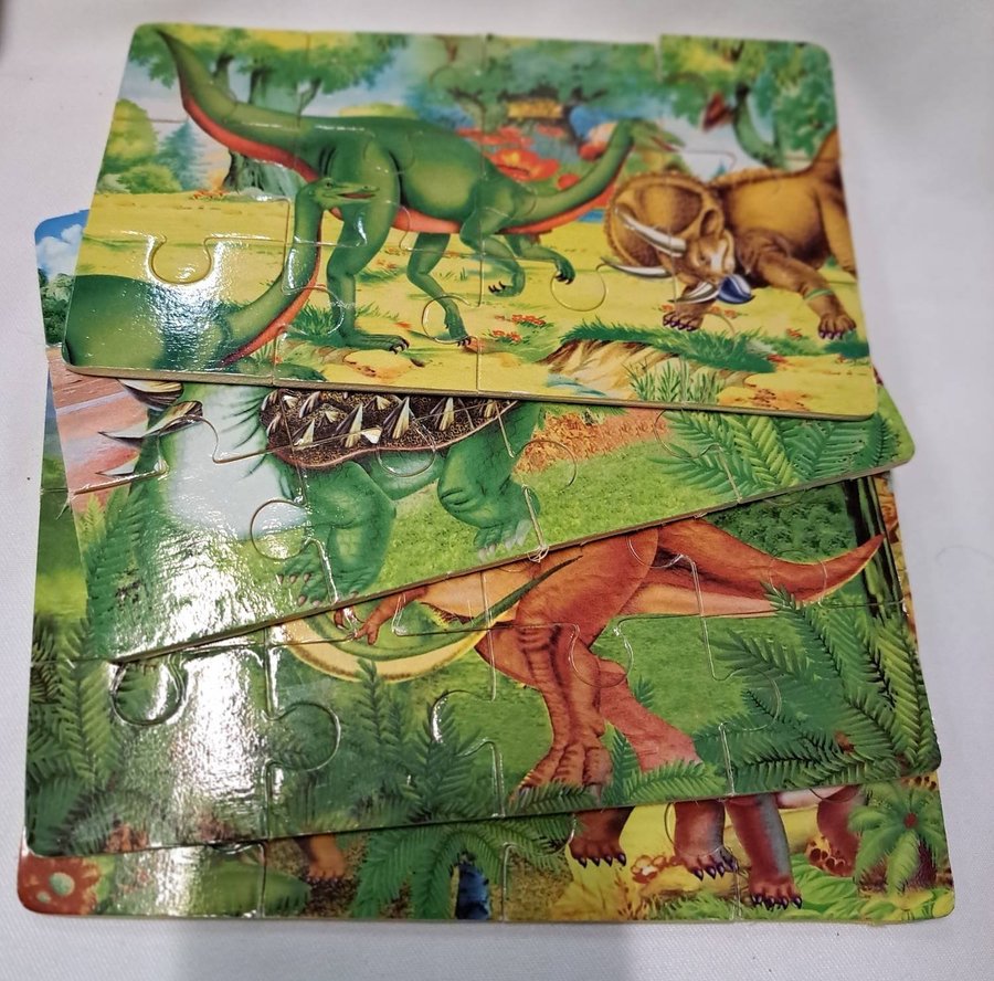 Put Wooden together of Children's Picture 4 Dinosaurier PUZZLE