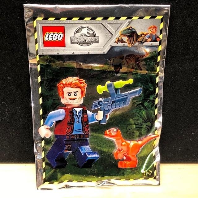 LEGO Jurassic World "Owen with Baby Raptor" - specialpåse från 2019 oöppnad!