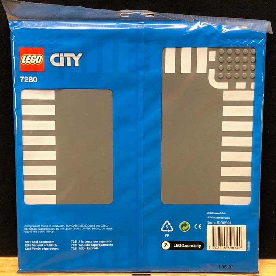 LEGO City 7280 "Rak väg och korsning" - från 2005 oöppnad!