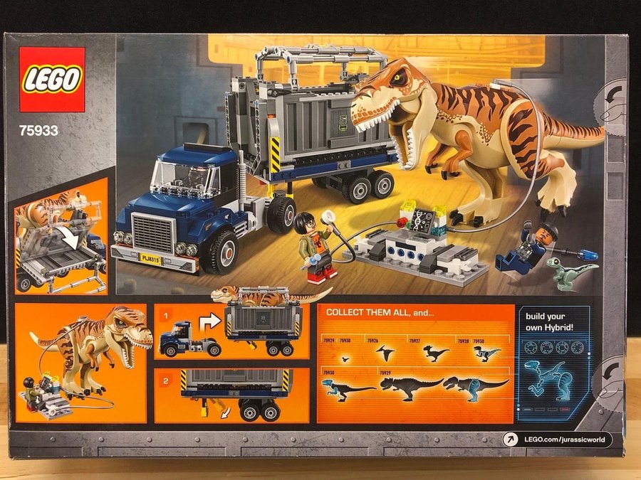 LEGO Jurassic World 75933 "T Rex Transport" - från 2018 oöppnad / förseglad!
