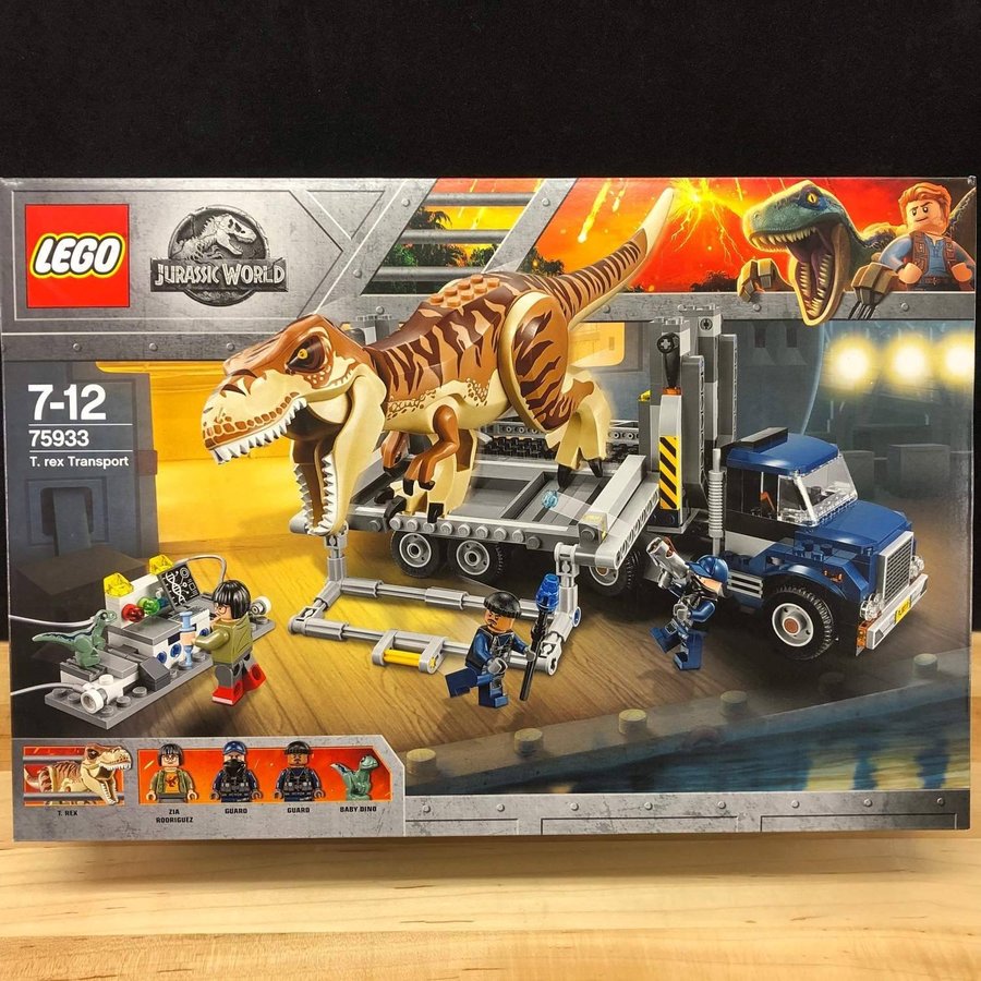 LEGO Jurassic World 75933 "T Rex Transport" - från 2018 oöppnad / förseglad!