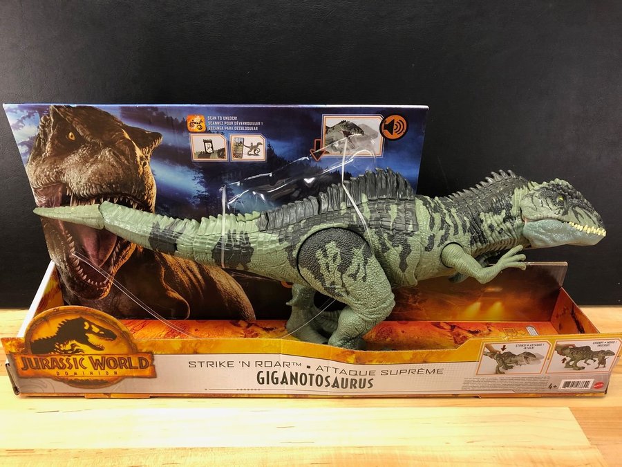 Jurassic World leksaksfigur/dinosaurie "Giganotosaurus" - oöppnad/förseglad!