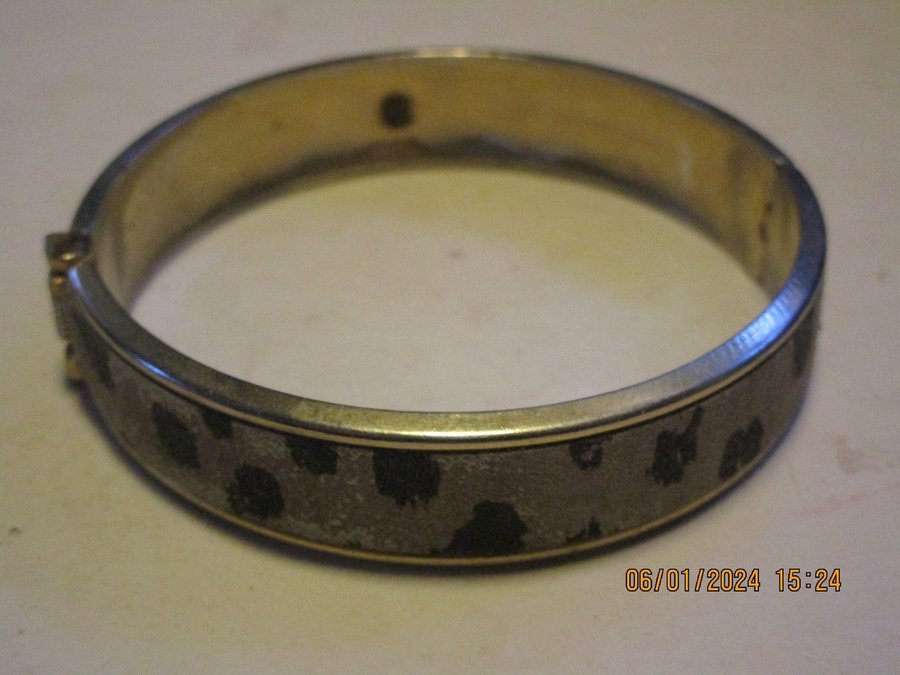 VINTAGE ARMBAND - GRÖN SVART  SILVER FÄRGAT