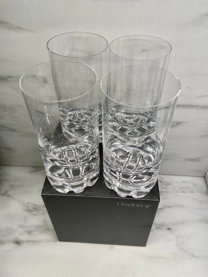 Orrefors ERIK Highballglas 33CL 4-PACK Olle Alberius Old Fashioned