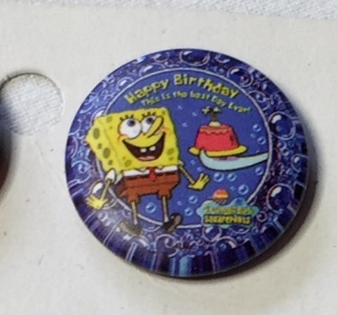 SPONGEBOB Badge  nålmärke diameter 25mm