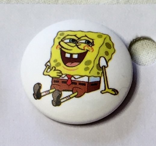 SPONGEBOB Badge  nålmärke diameter 25mm