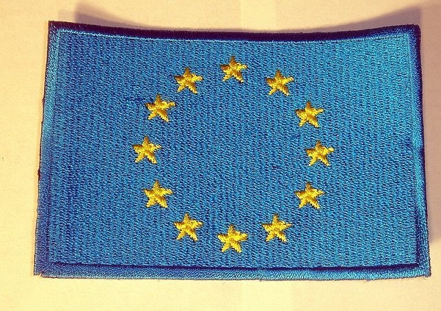 EU EUROPEAN UNION FLAGGA NYTT TYG MÄRKE !!!!!