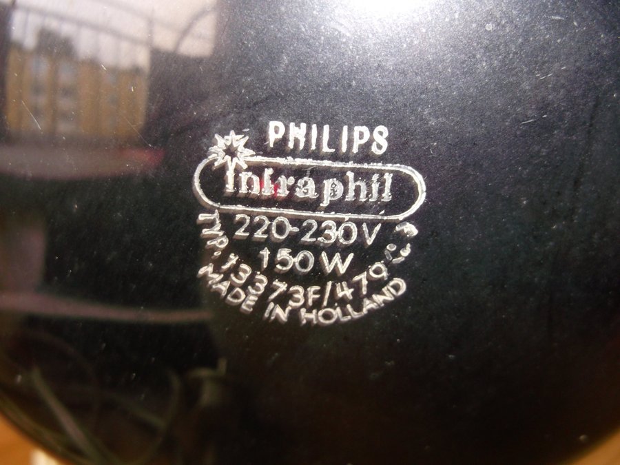 Philips infraphil värmelampa retro vintage 50-tal 50tal space age spaceage värme