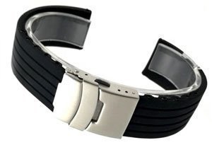 *NY Klockarmband Silikon Gummi Armband Blå Säkerhetslås Lätt att korta - 18 mm
