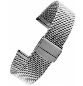 *NY Armbandslänk - Mesh stål länk - Svart - Två-delad - 20 mm Längd 12-18 cm