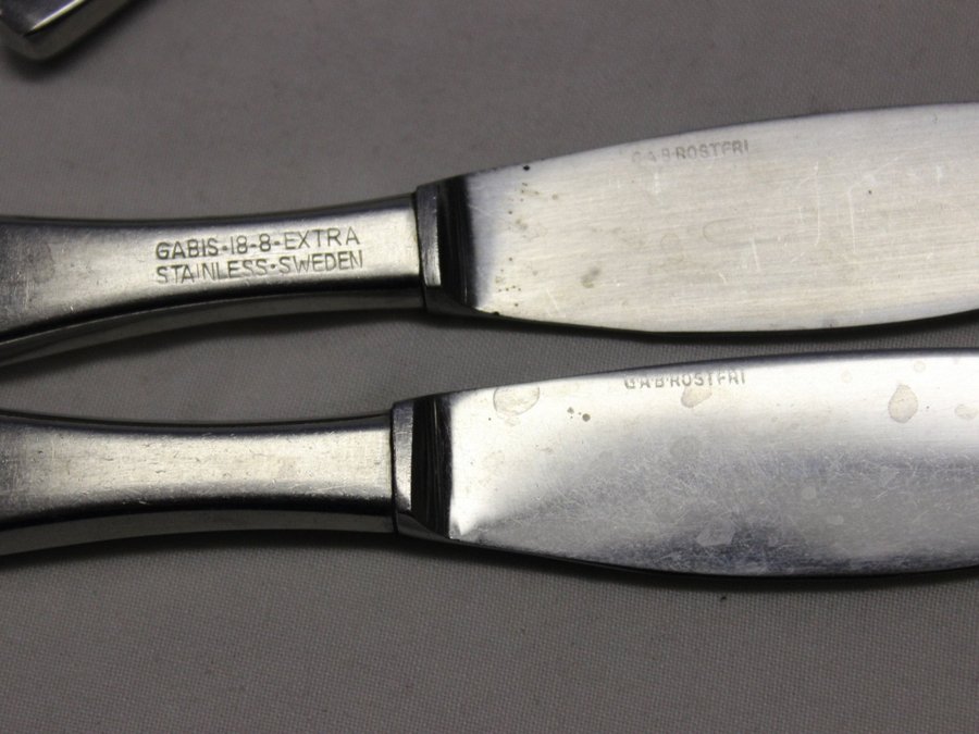 6 Kniv Knivar Matkniv 205 cm GAB Gense Regal Ainar Axelsson 1962 i Rostfritt