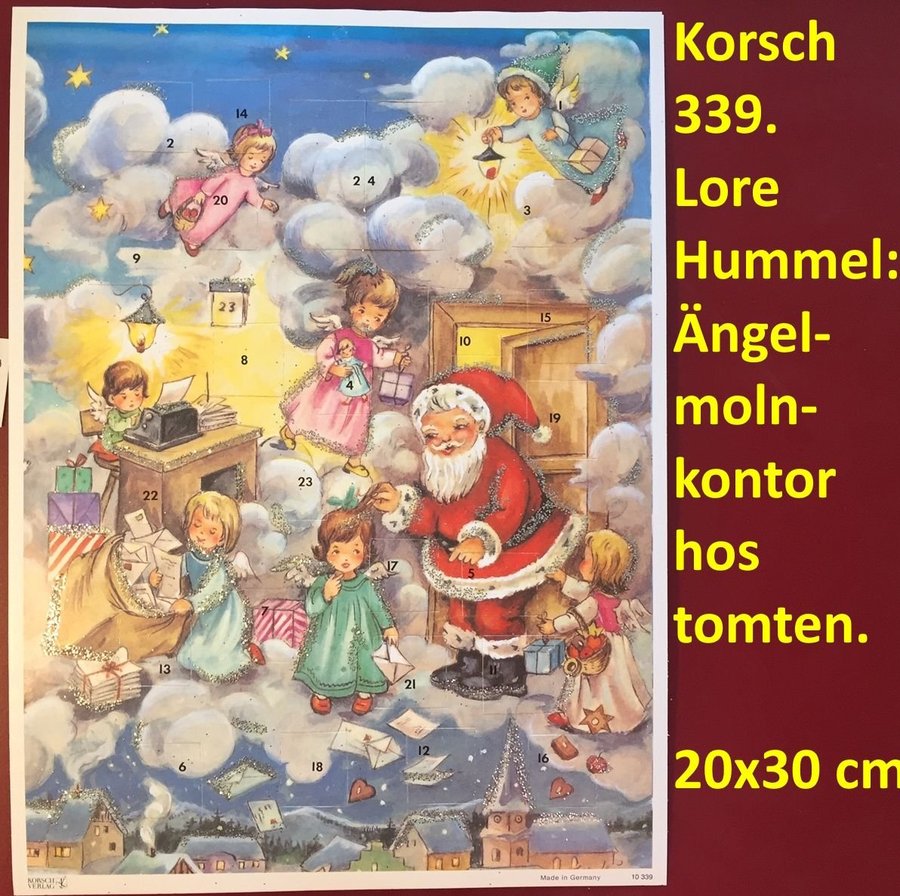 Adventskalender KORSCH 339: Hummel ngelolnverkstad 1990-2006 A4= 20x30cm