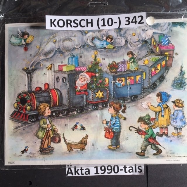 Adventskalender KORSCH 342: LH: Tomte kör tågluta1990-2006 A4=20x30cm