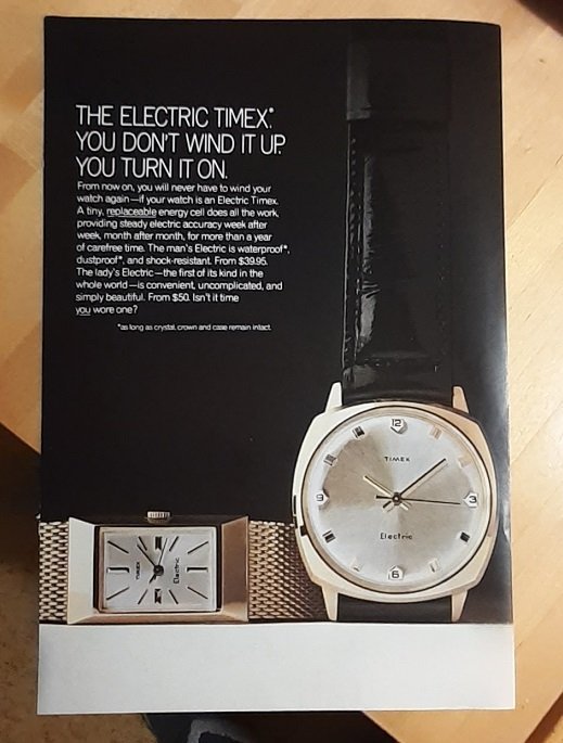 Timex Electric USA annons från 1969