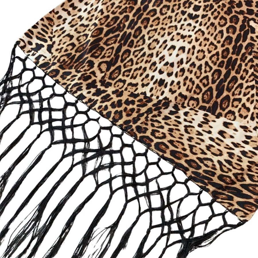 HELT NY! Roberto Cavalli x HM Leopard Mönstrad Unisex Scarf Sjal i 100% Siden